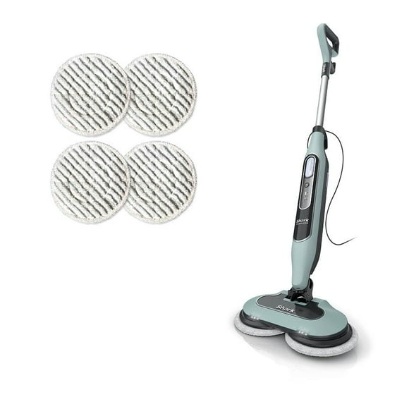 Shark Steam & Scrub Steam Mop, All-in-One Scrubbing and Sanitizing Hard Floor Cleaner, LED Headlights, 4 Dirt Grip Soft Scrub Pads Included, XL Water Tank, Swivel Steer