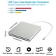 thumbnail image 3 of VikTck USB-C Superdrive Lector externo de DVD/CD y grabadora de DVD/CD para Apple-MacBook Air/Pro/iMac/Mini/MacBook Pro/ASUS/ASUS/DELL Latitude con puerto USB-C Plug and Play (Plata), 3 of 5