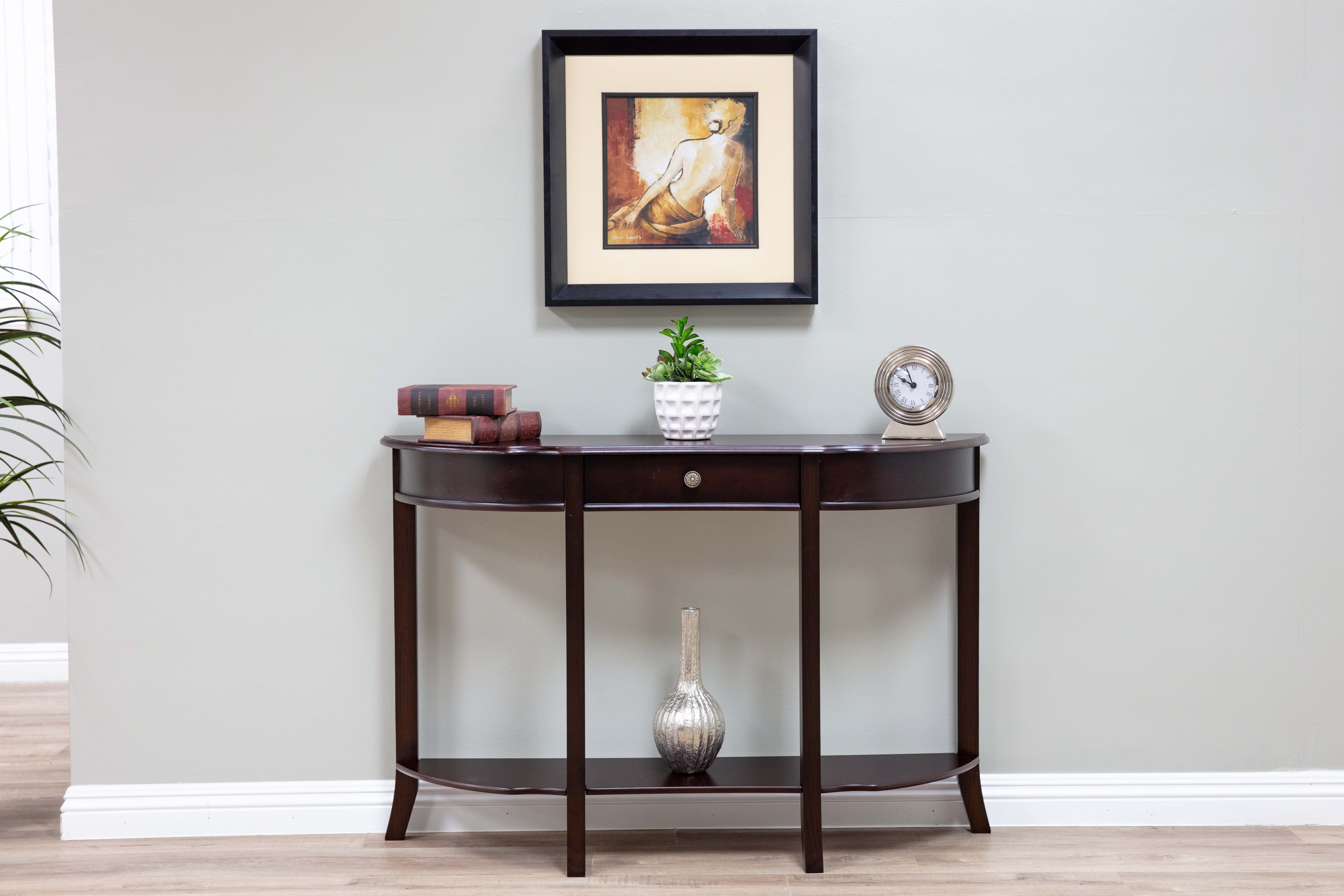 Photo 1 of **POSSIBLE MISSING SCREWS**  Generic Home Craft Console Sofa Table with Drawer, Walnut