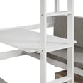 thumbnail image 6 of [US IN STOCK] Functional Loft Bed (turn into upper bed and down desk，cushion sets are free),Twin Size,White, 6 of 9