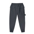 thumbnail image 7 of XAOFW Slim Fit Boys Cargo Pant With Elastic Drawstring Waist Solid Color Straight Leg Trousers Kids Back To School Jogger Pants Versatile Bottoms 8-9 Years, 7 of 7