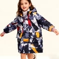 thumbnail image 2 of EnJoCho Girls Winter Coat Puffer Jackets Long Hooded Full Button Zip Up Trendy Cozy Warm Fall Coats Casual Travel Outerwear Cold Weather Down Alternative Thick Insulated, 2 of 4