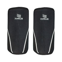 7mm Thick Knee Sleeves Compression & Support Brace [1 Pair] Performance Neoprene For Weight Lifting Injury Recovery Medium for men women in Black