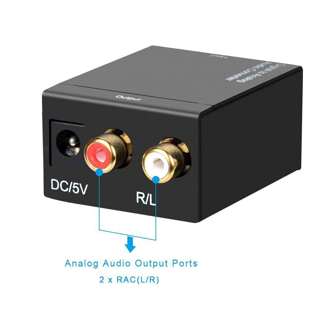 UniLink (TM) Digital Coax & Optical Toslink SPDIF (PCM) to Analog Audio Converter