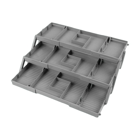 Hauiodp Smart Collapsible Drawer Organizer, Multi Level Stacking Folding Junk Organizer, Foldable Pop up Tray, Expanding Desk Space Organizer for Makeup, Jewelry, Desk, Office Drawers