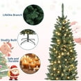 thumbnail image 3 of Senfot 6FT Artificial Christmas Tree, Prelit Pencil Tree with Remote Control, Easy to Assemble, Christmas Decoration for Home Party Xmas Holiday, 3 of 6