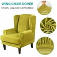 thumbnail image 4 of SHANNA Wingback Chair Slipcover Sofa Furniture Protector 2-Piece Armchair Covers with Seperate Seat Cushion Cover, 4 of 9