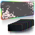 thumbnail image 4 of Sakura-alfombrilla grande para ratón, color rosa, RGB, retroiluminada, alfombrilla de ratón para gamers, accesorios para juegos, almohadillas para teclado, alfombrilla de escritorio de velocidad XXL 9, 4 of 5
