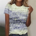 thumbnail image 2 of Womens Retro Printed T-Shirt Round Neck Short Sleeved Top, 2 of 4