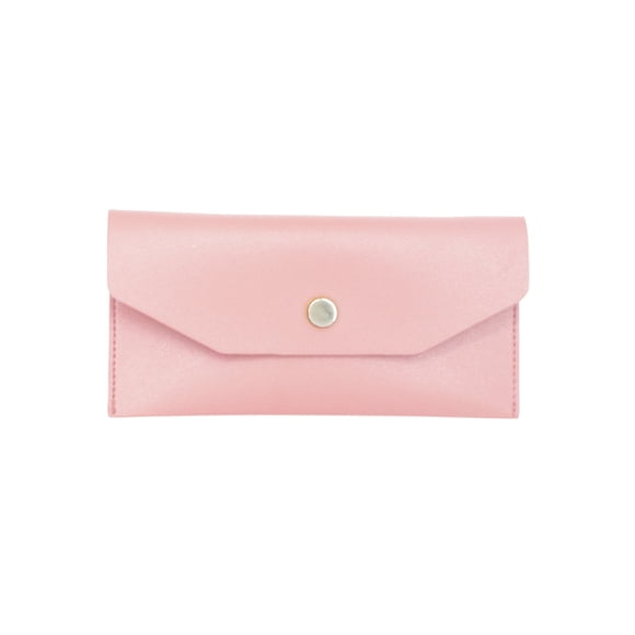 Minnieouse Cartera en efectivo para mujer, reemplazo de Color sólido, botón a presión Rectangular, elegante, exquisito, monedero para mujer, Carteras Rosa