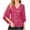 Pink, variant on Homenesgenics Long Sleeve Shirts for Women under $10 Womens Sequin Tops 3/4 Sleeve Glitter Sparkly Party Blouse V-Neck Dressy Tops for Evening Party White M