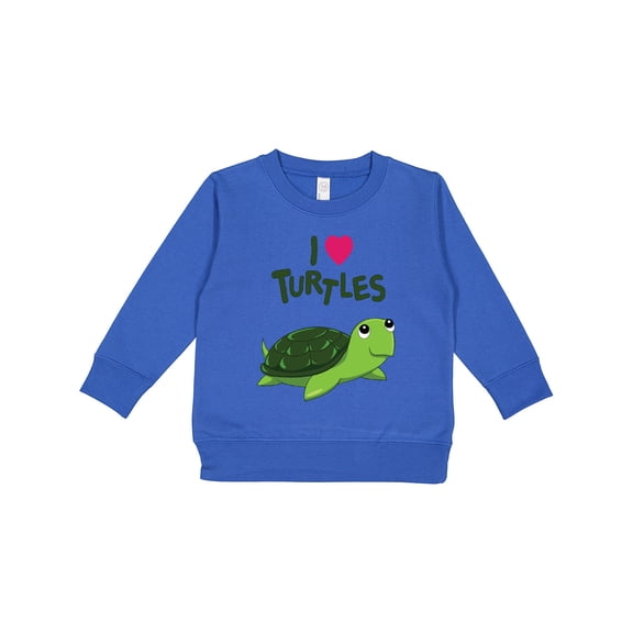 Inktastic I Love Turtles Toddler Sweatshirt