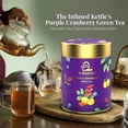 thumbnail image 2 of The Infused Kettle Premium Purple Cranberry Green Tea, 22 Cups, Loose Herbal Tea Leaves Blended with Lime & Blue Pea Flower, Boosts Metabolism, Low Caffeine Chai - 50gm, 2 of 5