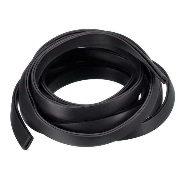 Uxcell 13/64"x 15/32"x 8.2ft Rubber U Channel Edge Trim Flat Fits 0.5-1mm Edge, Black