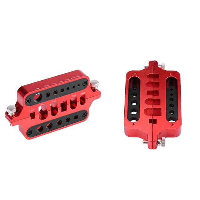 Plantilla de Estación de Soldadoura Multifunció de Aleacio de aluminio para conector Banana XT60 XT90 T, Capa aislante Térmica Roja