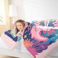 thumbnail image 4 of Manfei Kids Children Cartoon Axolotl Bedding Comforter Set 2pcs,Kawaii Animal Twin Comforter Sets Microfiber,Underwater World Breathable Bedding Set,Super Cozy Room Decor,Reversible, 4 of 8