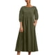 thumbnail image 1 of Vestido de verano de algodón y lino para mujer, Color sólido, cuello redondo, manga farol a la moda, suelto, de algodón y lino, con bolsillo Pompotops ghjkhdj11751, 1 of 8