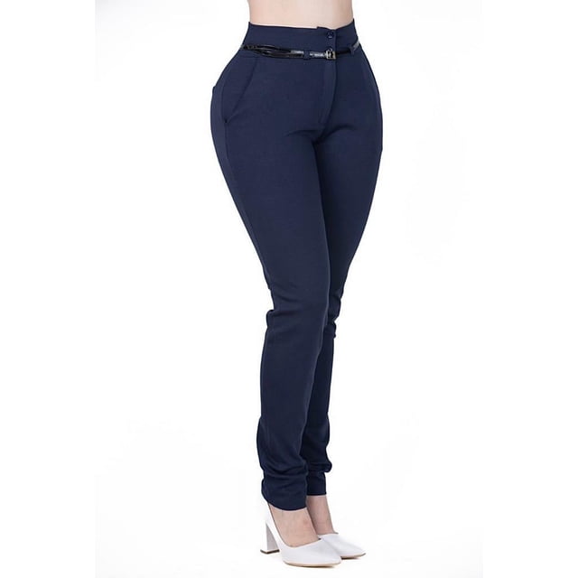 Pantalón para Dama de vestir Anmi Moda Mujer Tiro Alto, Negocios, Casual, Levanta pompa, talla 34
