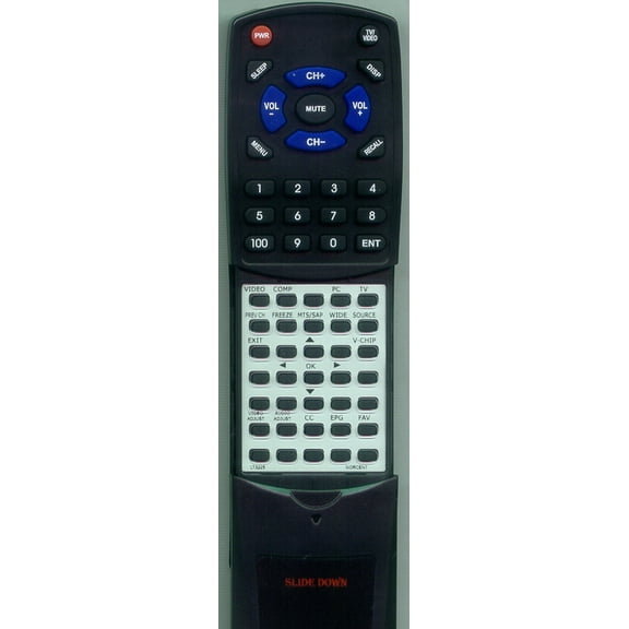 Replacement Remote for NORCENT 98TR7BD-INE-NCF, RTLT3225, 98TR7BDINENCF, LT3225, LT2725