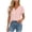 QRWX1-Pink, variant on Short Sleeve Shirts for Women V Neck Pleated Back Trendy Blouses Dressy Casual Lightweight Summer Tunic Tops Green M