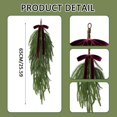 thumbnail image 2 of 4 Pcs Christmas Green Garland Adorn With Velvet Ribbon Bow, Artificial Wreath For Front Door Wall Porch And Holiday Party Decor, 2 of 4