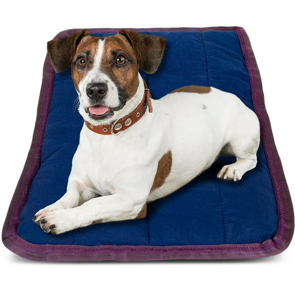 Jeffers Pet Comfort Dog Pillow, XL 36" x 48", Navy Blue – Machine Washable Dog Bed for House, Sofa, Crate & Travel – Poly Cotton Shell, Winter Warmth, Soft, Comfy, Durable, Top Pet Bedding