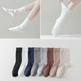 thumbnail image 3 of Women's Crew Socks - Soft Thin Seamless Viscose Dress Calf Socks for Business,Trouser Sox 6 Pairs, 3 of 5