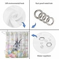 thumbnail image 4 of Easter Shower Curtain, Waterproof Shower Curtains for Bathroom, Spring Bunny Colorful Eggs Plants Wooden Grain Washable Fabric Bathtub Curtain Set Bath Decor with 12 Hooks 48"x72", 4 of 8