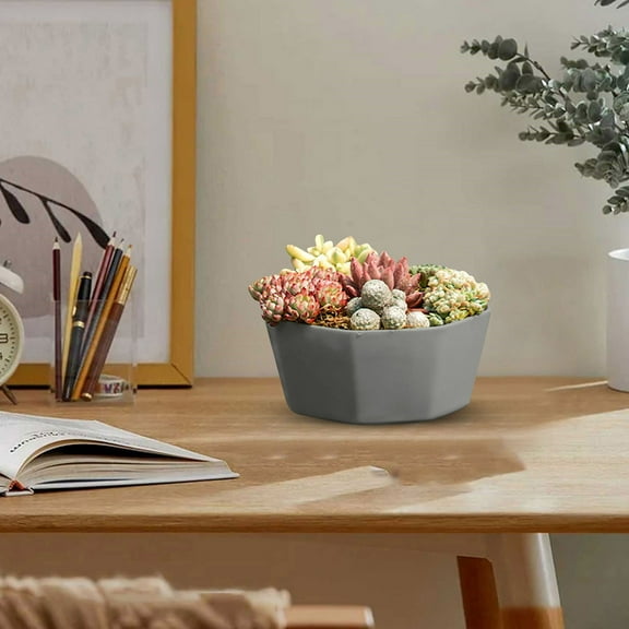 YaoZQ 8.2" Heavy Duty Planter with Tray, Large Round Flower Pot. Breathable Container for Repotting Flowers, Vegetables & Foliage