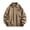 Khaki, variant on HOOMEUMY Men Daily Basic Tops Outdoors Loose Lapel Coat Soft Solid Versatile Leather Jacket
