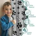thumbnail image 3 of Blackout Kids Curtains,Paw Prints and Bones Childrens Insulated Curtains Set Of 2,Bedroom Essentials,Toddler Room Decor 42x63in(106x160cm), 3 of 4