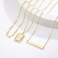 thumbnail image 2 of Layered Initial Necklaces for Women Handmade 14K Gold Plated Layered Initial Letter Pendant Necklace Paperclip Link Chain Necklaces for Women, 2 of 6