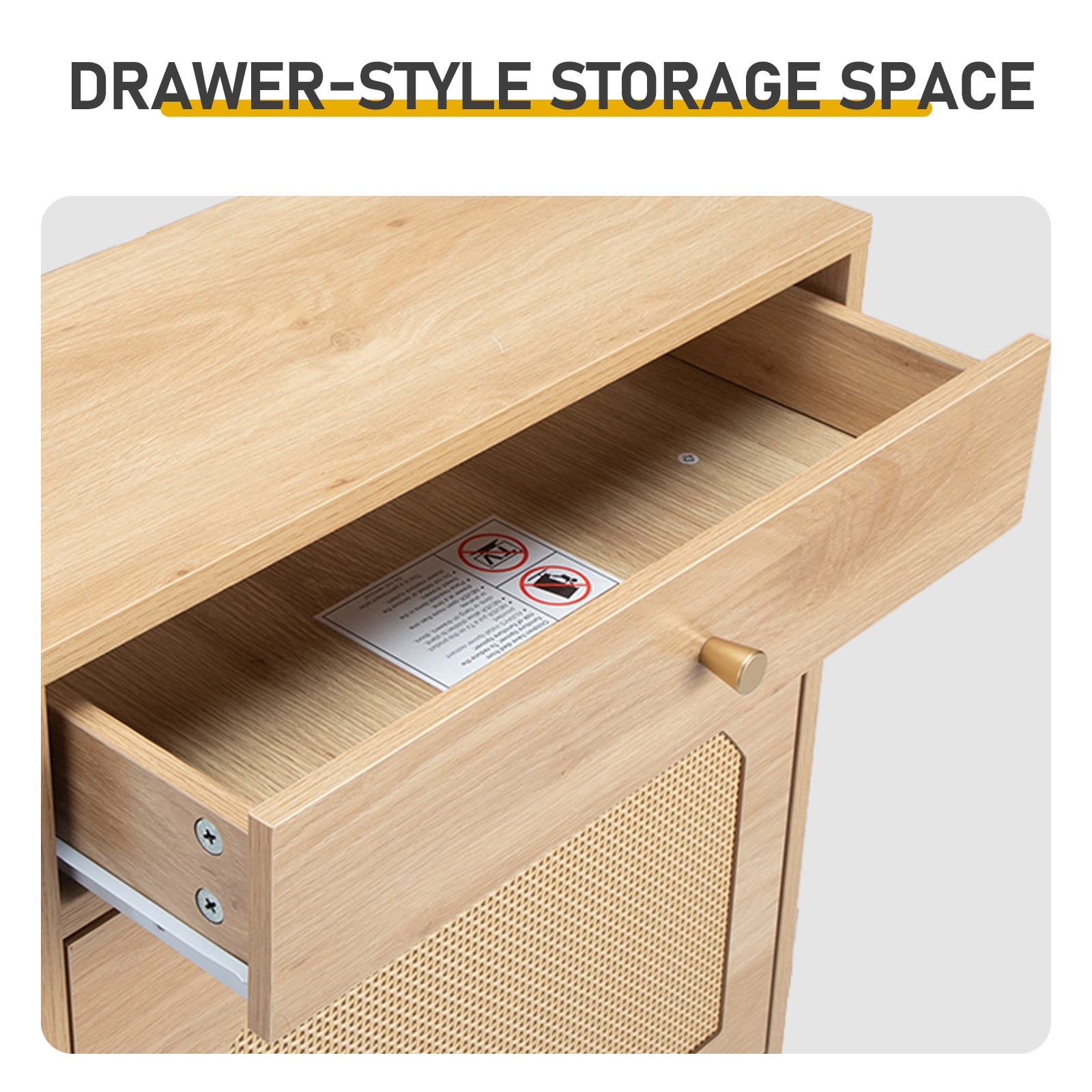 Shoe Cabinet with 1 Drawer & 2 Flip-Down Compartments, Natural Wood Finish Particle Board Shoe Storage Organizer, Space-Saving Entryway Cabinet for Hallway Apartment
