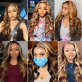 thumbnail image 3 of Hair Bundles QEUOPE Ombre Highlight Body Wave 50 55 60 cm P4/, 3 of 8