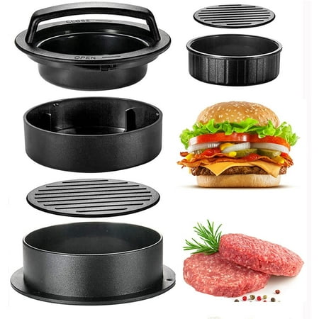 

JINGPENG Burger Press Set Different Size Hamburger Patty Molds 3 in 1 Hamburger Patty Maker Works Best for Stuffed Burgers Sliders Regular Beef Burger