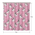 thumbnail image 5 of Pink French Bulldog Love Heart Shower Curtain 72"x72" ,Bathroom Decorative Shower Curtains Set with 12 Hooks,Modern Waterproof Washable Shower Curtain, 5 of 6