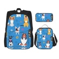 thumbnail image 1 of Balery Cute Dogs Mochila Escolar 3 en 1 para Niños - Mochila Resistente con Lonchera Térmica y Estuche - Mochila Escolar para Niños y Niñas, 1 of 7