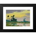 thumbnail image 2 of Charles Guilloux 24x18 Black Modern Framed Museum Art Print Titled - Landscape at Sunset (1892), 2 of 5