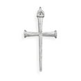 thumbnail image 1 of Sterling Silver 20" 1.2mm Box Chain Christian Cross Of Nails Pendant Necklace, 1 of 2