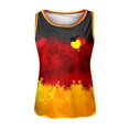 thumbnail image 3 of TUOYUAN Womens Germany Flag Print Round Neck Tank Sleeveless Summer Sport Top,Yellow,SIZE:S, 3 of 4