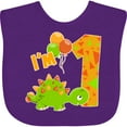 thumbnail image 3 of Inktastic Happy Dinosaur First Birthday-green Boys or Girls Baby Bib, 3 of 4