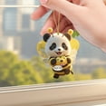 thumbnail image 4 of RuiJiao Adorable Panda Honeybee Acrylic Pendant - 2D Flat Design for Car Rearview Mirror and Home Decor, Pleasant Accessory for Interiors, 4 of 7