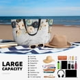 thumbnail image 5 of Fuzoiu Pumpkin And White Marble Print Waterproof Beach Tote Bag for Women Girls with Zipper,Sandproof Pool Swim Bag,Large Capacity Beach Travel Bag for Pool Swim Travel Everyday, 5 of 7