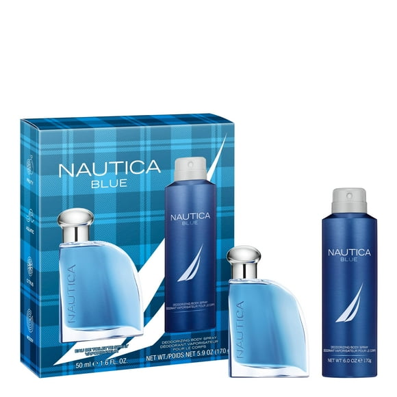 Set de Regalo Perfume Nautica Blue EDT 50 ml + Desodorante 180 ml para Hombre