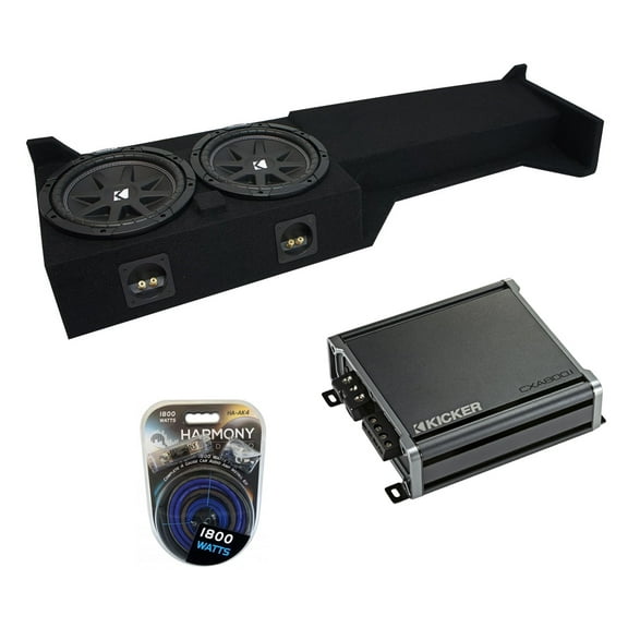 05-19 Fits Nissan Frontier Crew Cab Kicker Comp C10 Dual 10" Sub Box CXA8001 Amp