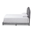 thumbnail image 2 of Baxton Studio Embla Grey Velvet Fabric Upholstered Queen Size Bed, 2 of 7