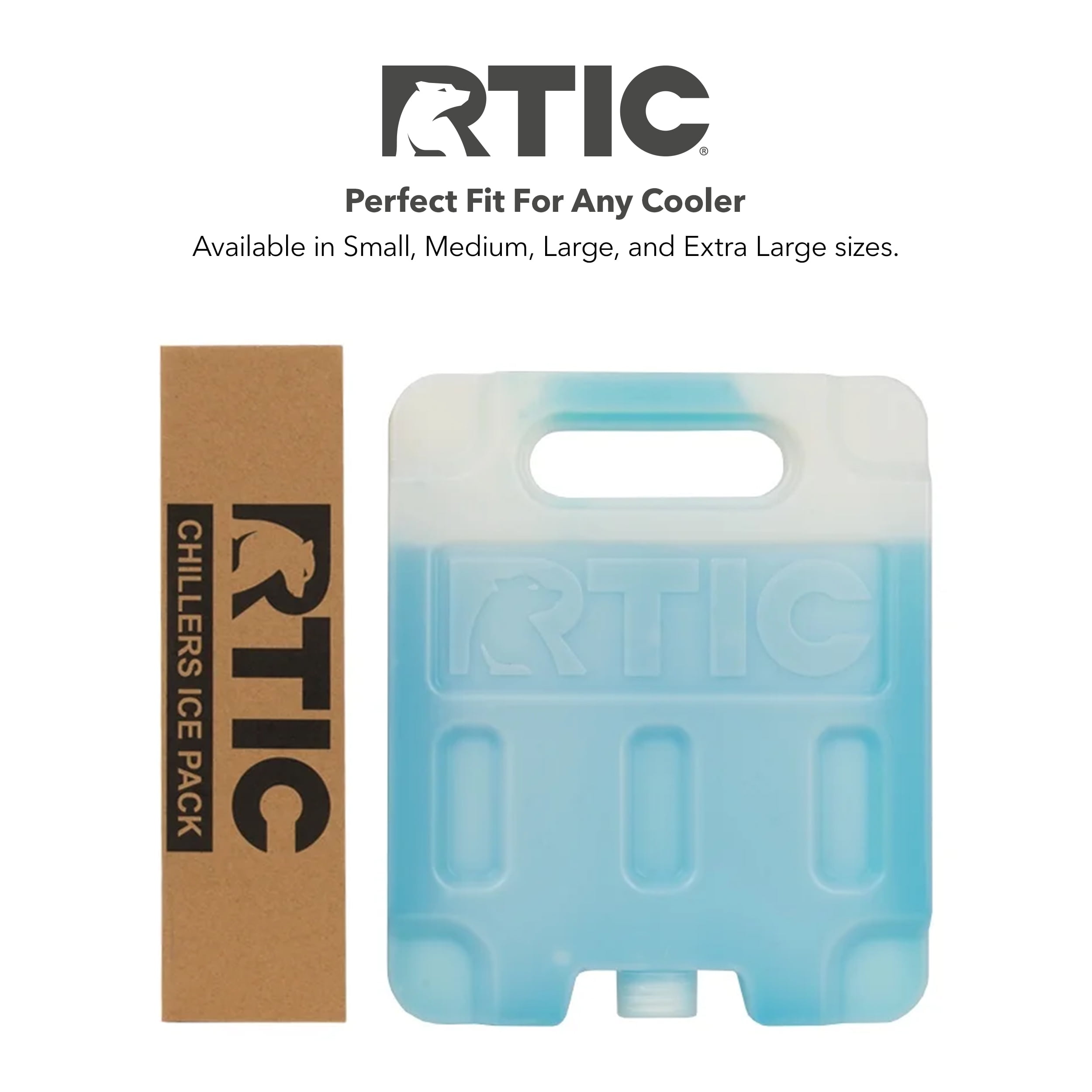 RTIC Refreezable and Reusable Cooler Ice Pack with Break-Resistant Design, Large (2 Pack)