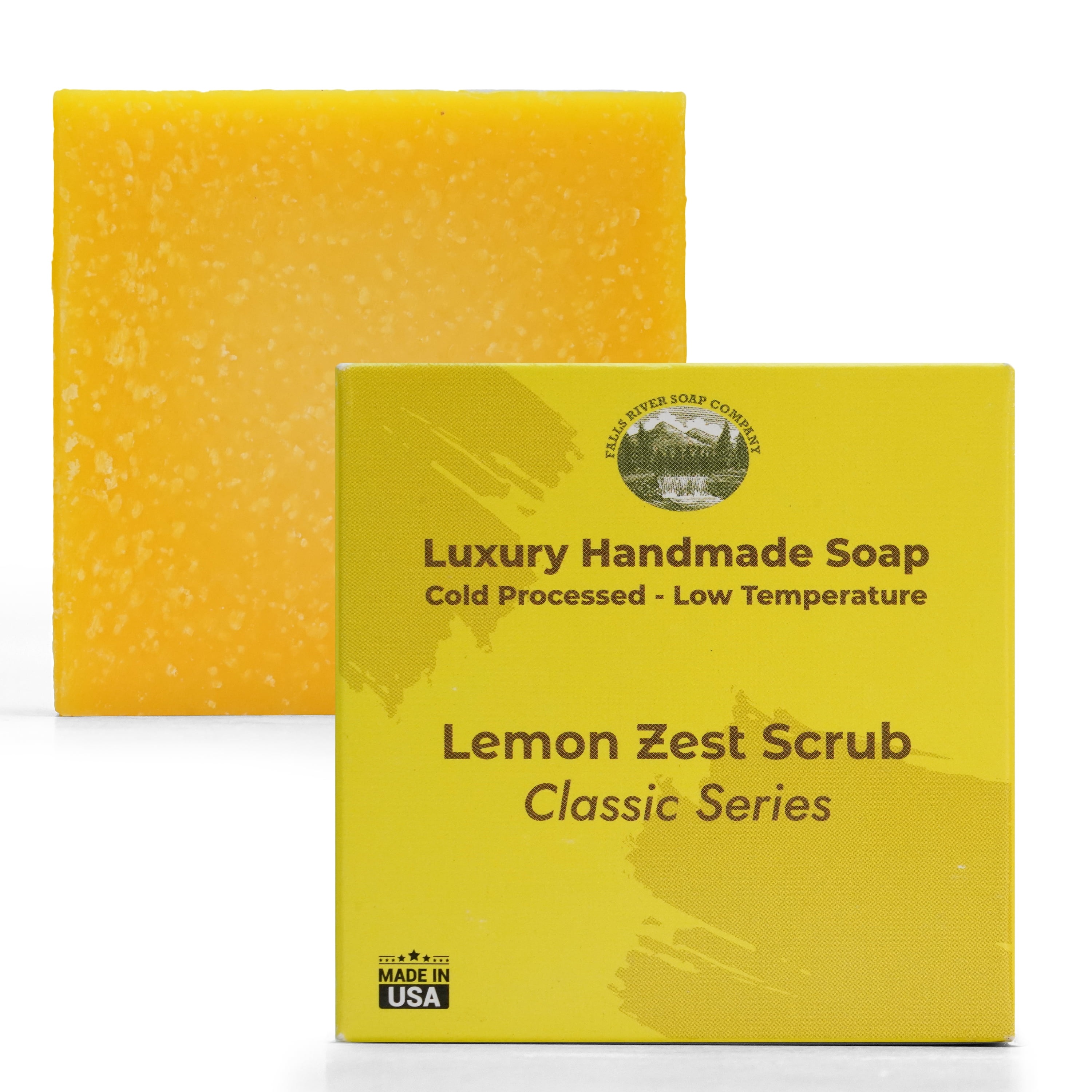 Lemon Zest Scrub 5oz Soap Handmade Soap bar Cherry Almond, oatmeal as