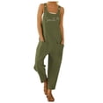 thumbnail image 1 of TrendOFT Combinaison une Pièce Femme Décontractée Été Ample Mode Imprimé Bretelles Boutonnée Salopettes Vert Armée G, 1 of 4