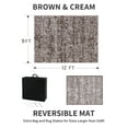 thumbnail image 4 of VUNATE Outdoor Rug 9'x12' Patio Rug Waterproof Woven Plastic Outdoor Mat for Picnic RV Porch Camping Reversible Outside Rug Brown Beige, 4 of 7